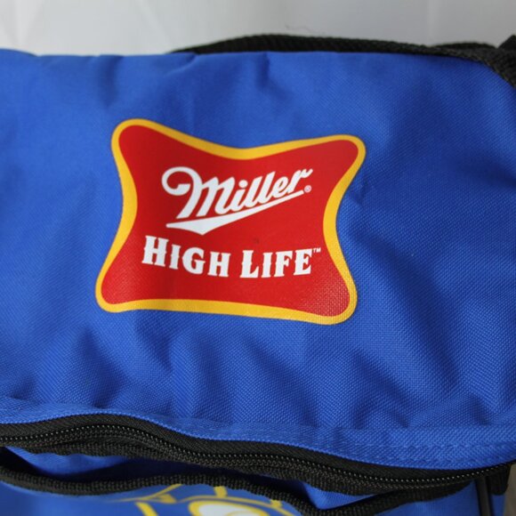 MILWAUKEE BREWERS MLB MILLER HIGH LIFE COLLAPSIBLE BLUE TOTE COOLER SGA - Picture 5 of 14